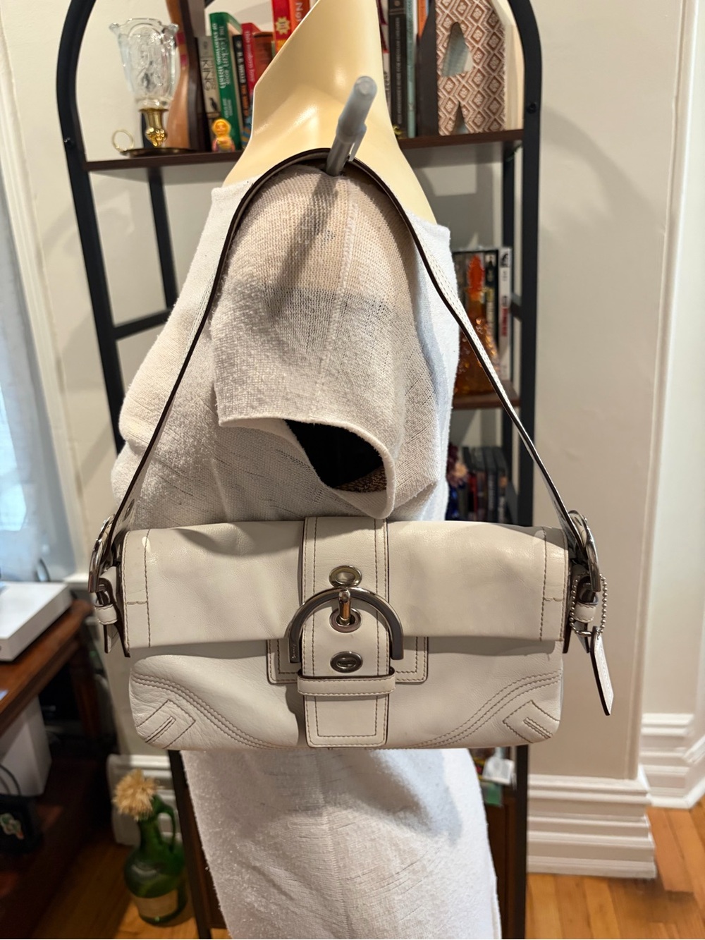 Y2K White Coach Soho Flap Bag - 8A05